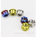Titanium racing color flange nuts